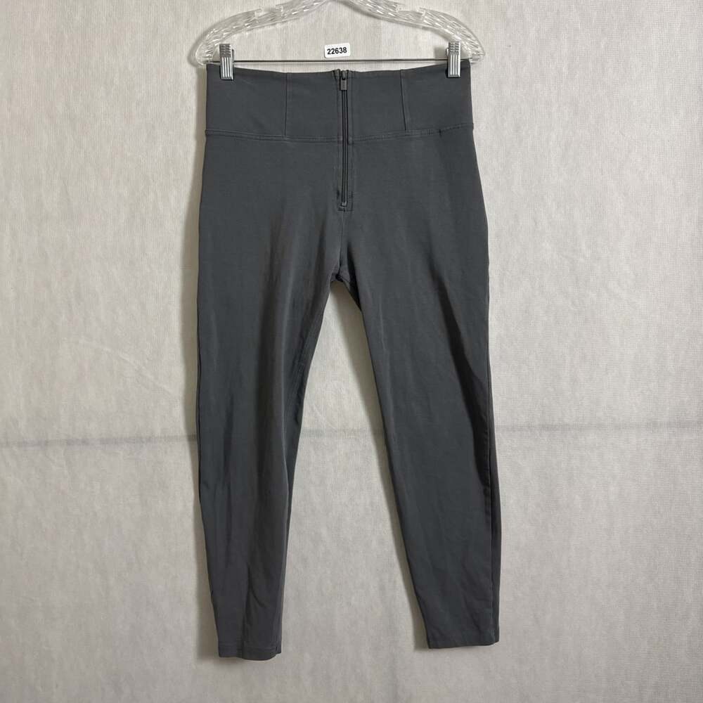 Freddy WR.UP Women's Size XL Gray Cotton Front Zip Skinny Leggings